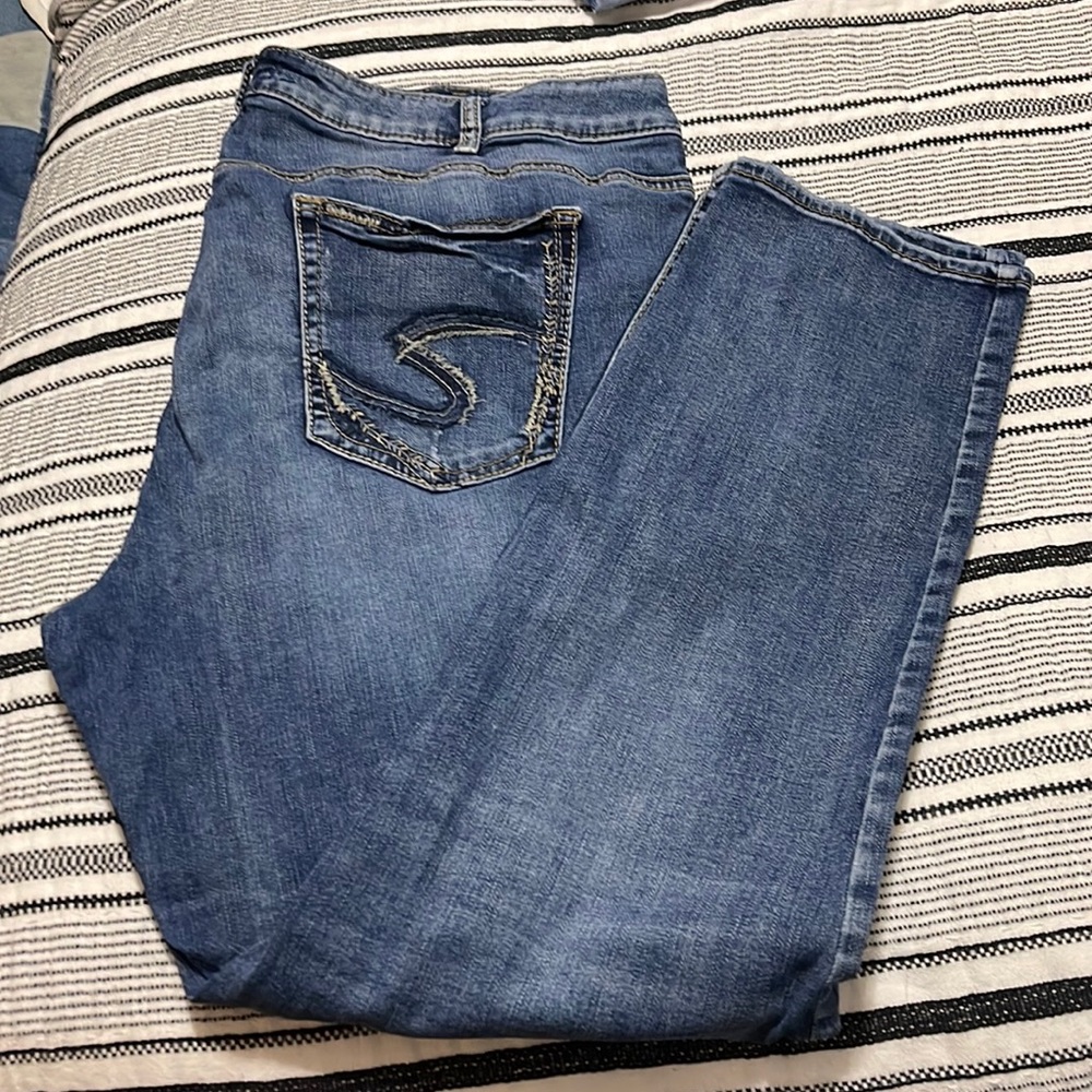 Silver boyfriend jeans